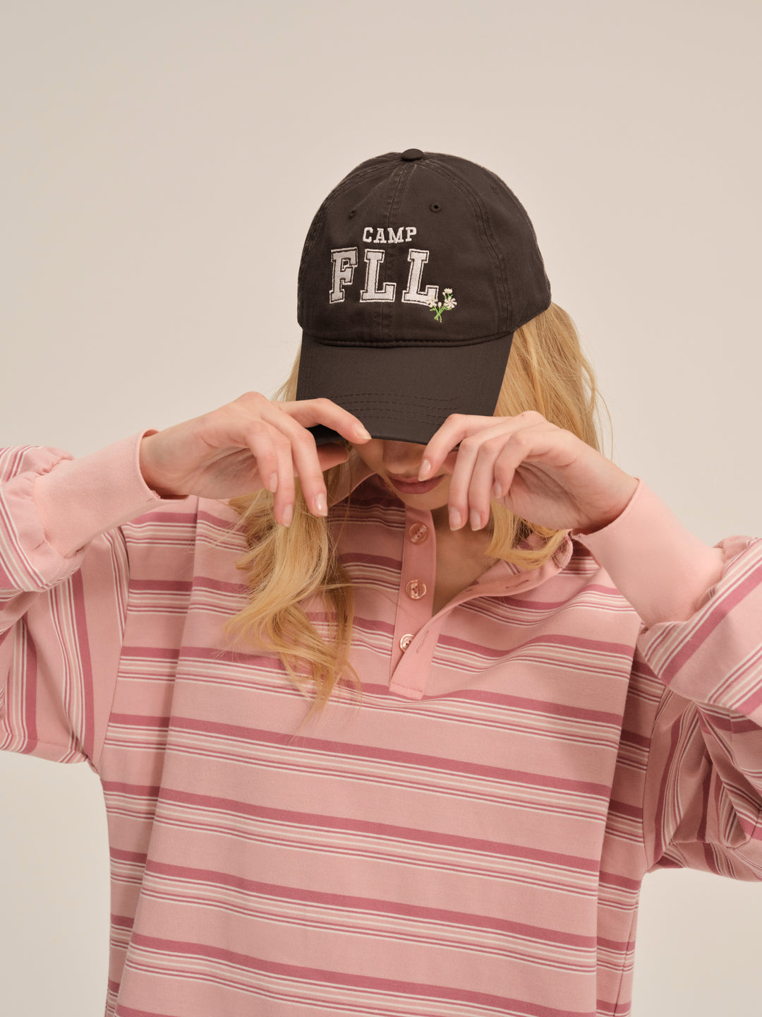 For Love and Lemons Camp Embroidered Baseball Cap - Brown