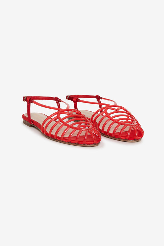For Love and Lemons Penny Flat - Red