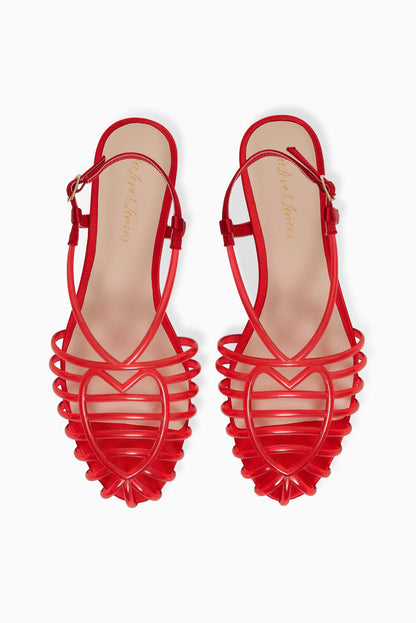 For Love and Lemons Penny Flat - Red