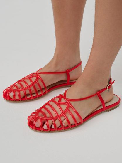 For Love and Lemons Penny Flat - Red