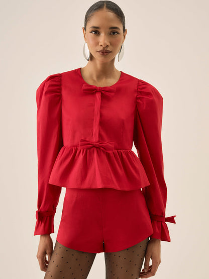 For Love and Lemons Lucia Shorts - Red