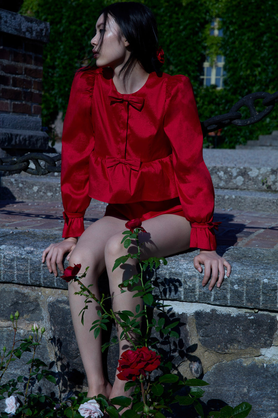 For Love and Lemons Lucia Shorts - Red