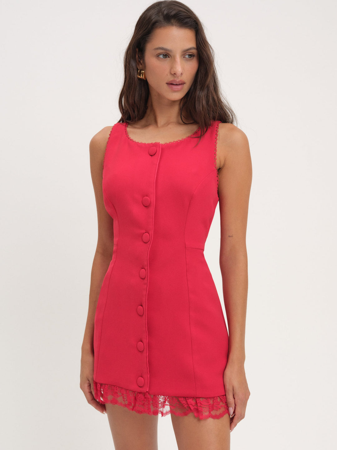 For Love and Lemons Venus Mini Dress - Red