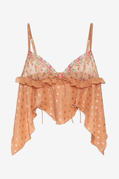 For Love and Lemons Glimmer Rosebud Sleep Top - Rose Gold