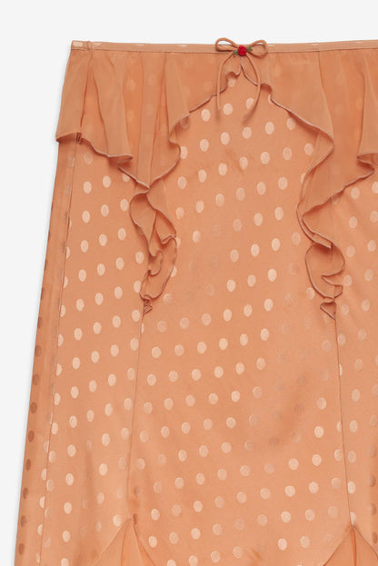 For Love and Lemons Glimmer Rosebud Midi Skirt - Rose Gold
