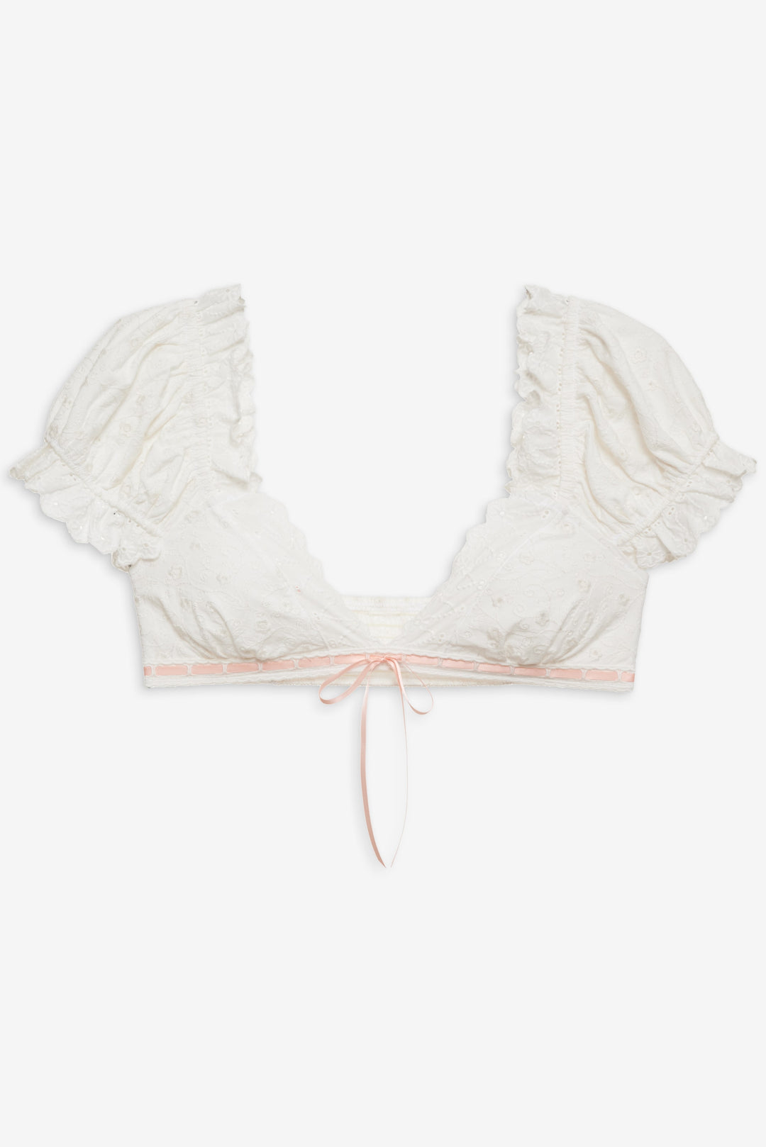 For Love and Lemons Summer Swirl Eyelet Top - White