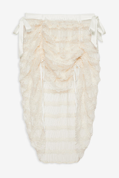For Love and Lemons Romy Midi Slip Skirt - White