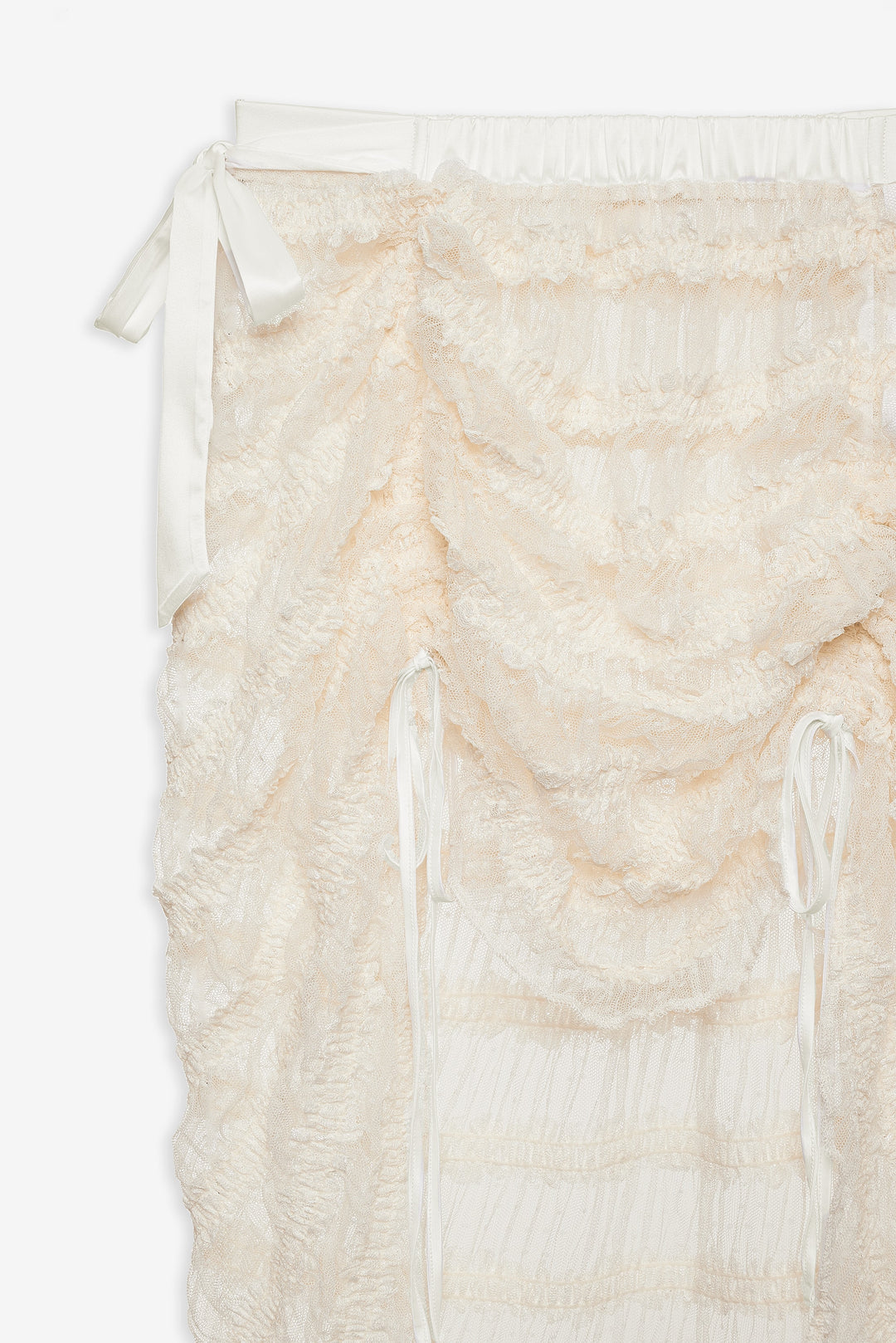 For Love and Lemons Romy Midi Slip Skirt - White
