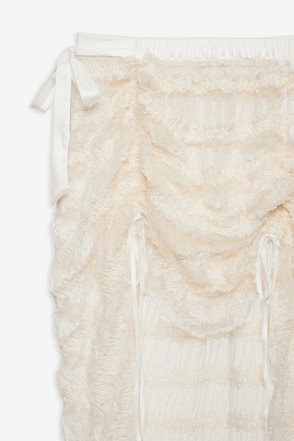 For Love and Lemons Romy Midi Slip Skirt - White
