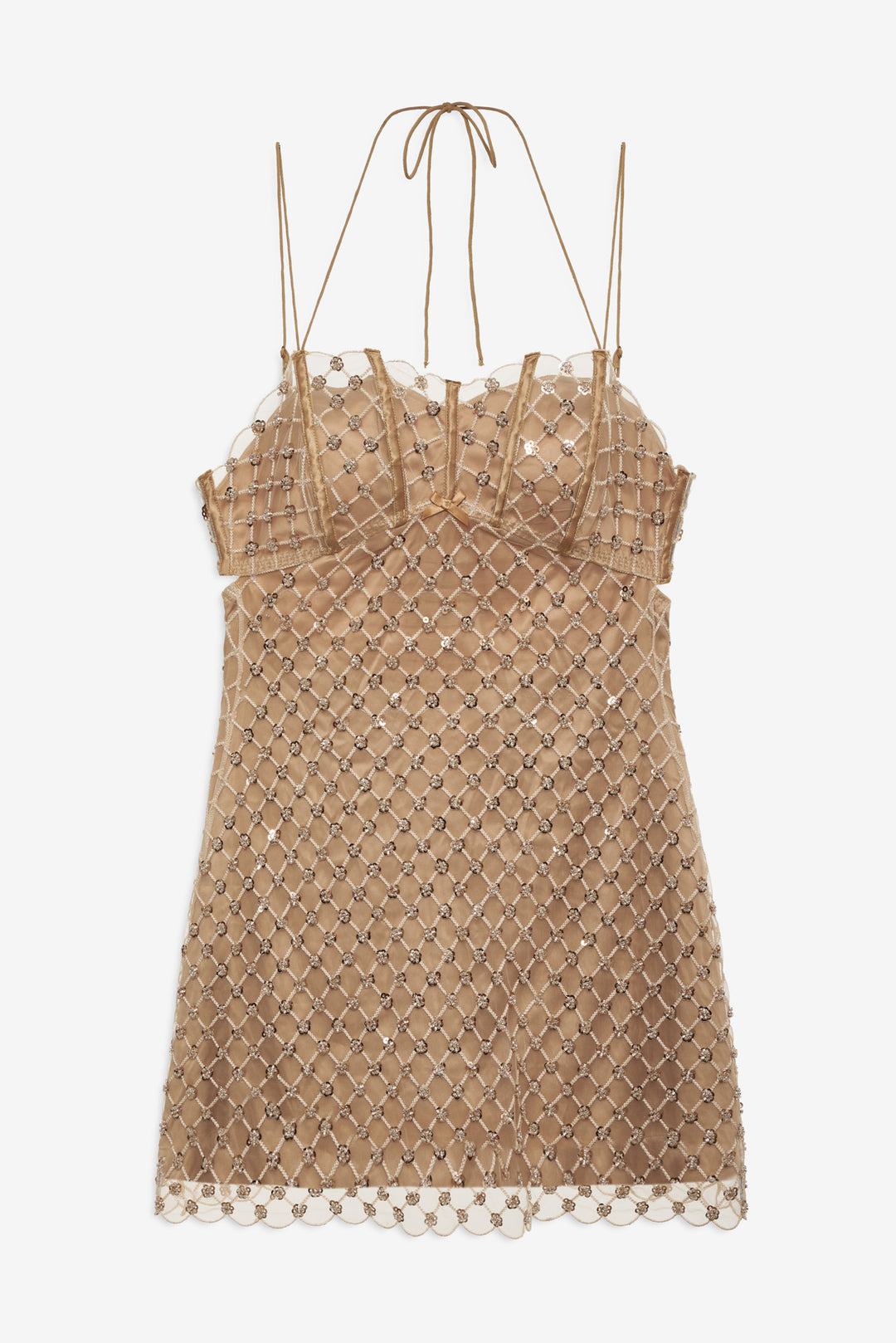 For Love and Lemons Dazzle Me Slip Dress - Gold
