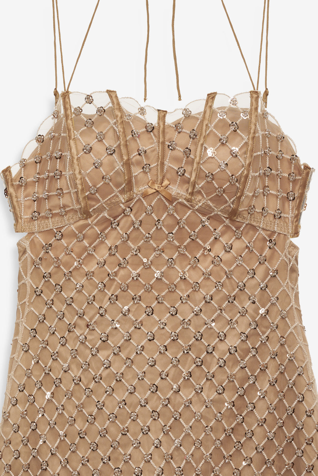 For Love and Lemons Dazzle Me Slip Dress - Gold