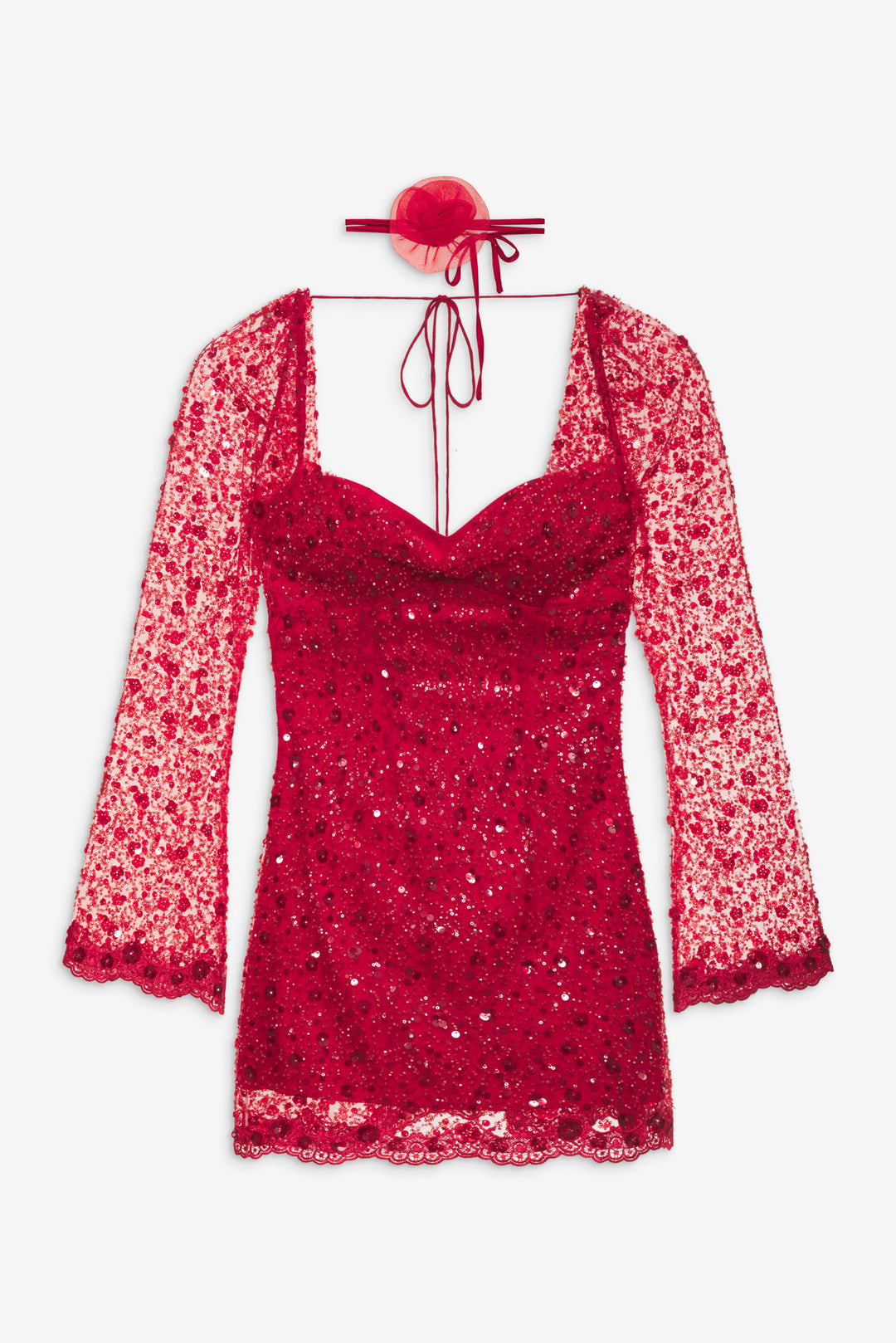 For Love and Lemons Gwendolyn Mini Dress - Red