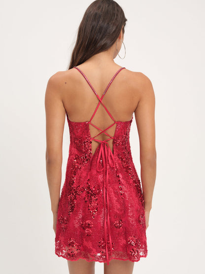 For Love and Lemons Opal Mini Dress - Red