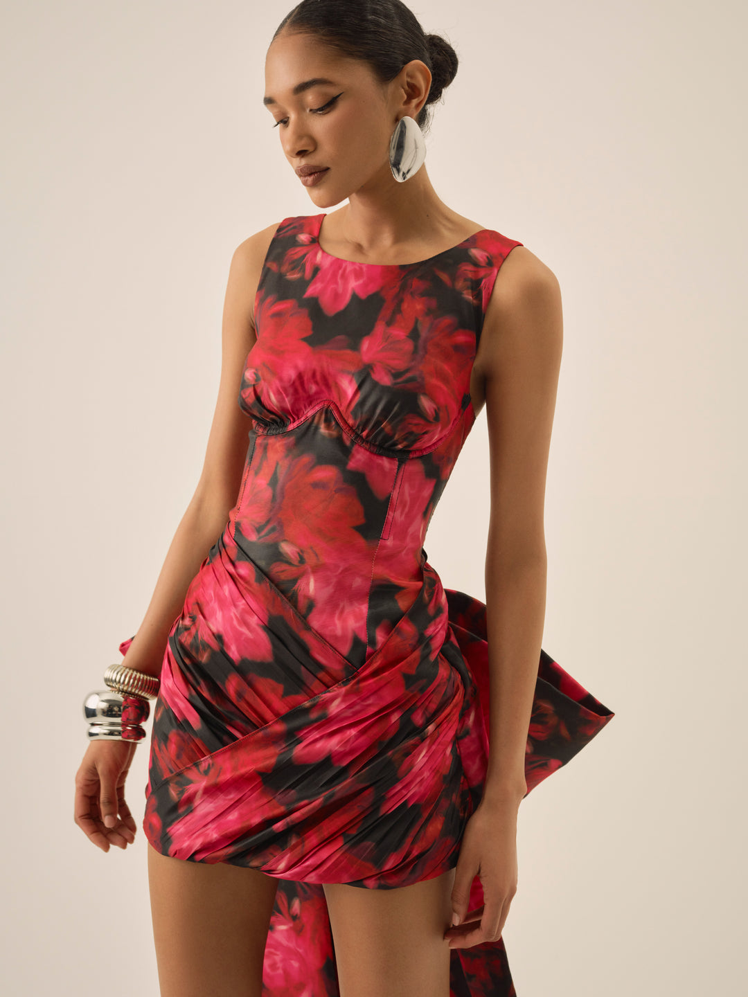 For Love and Lemons Dark Romance Mini Dress - Red