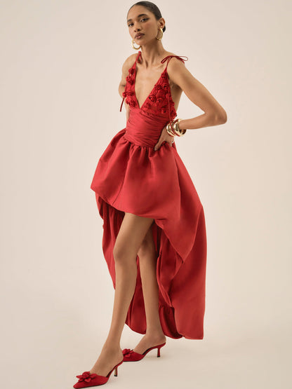 For Love and Lemons Esmeralda Gown - Red