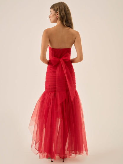 For Love and Lemons Serafina Gown - Red