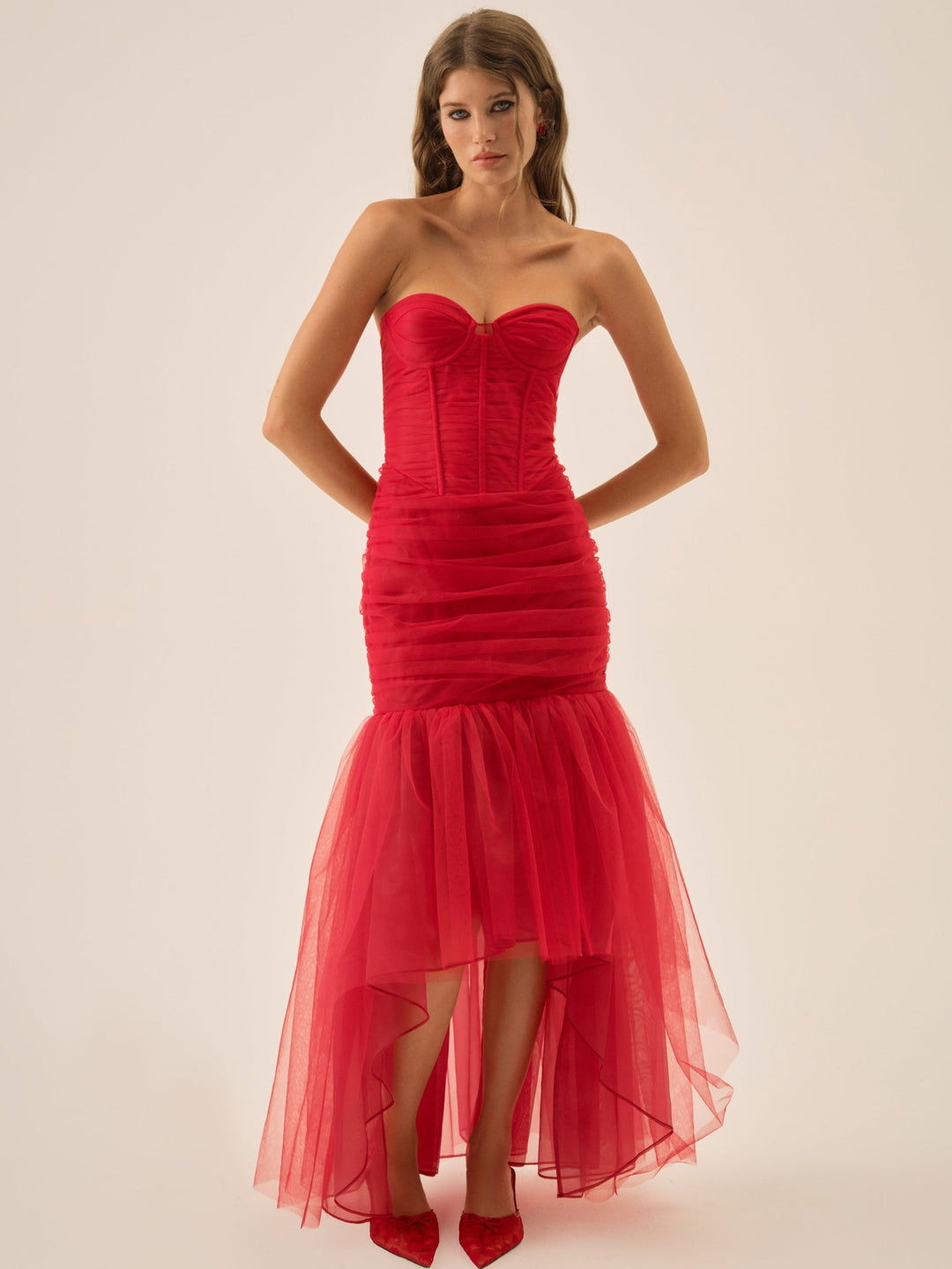 For Love and Lemons Serafina Gown - Red