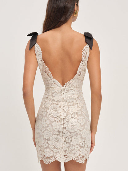For Love and Lemons Lakeside Mini Dress - Gold