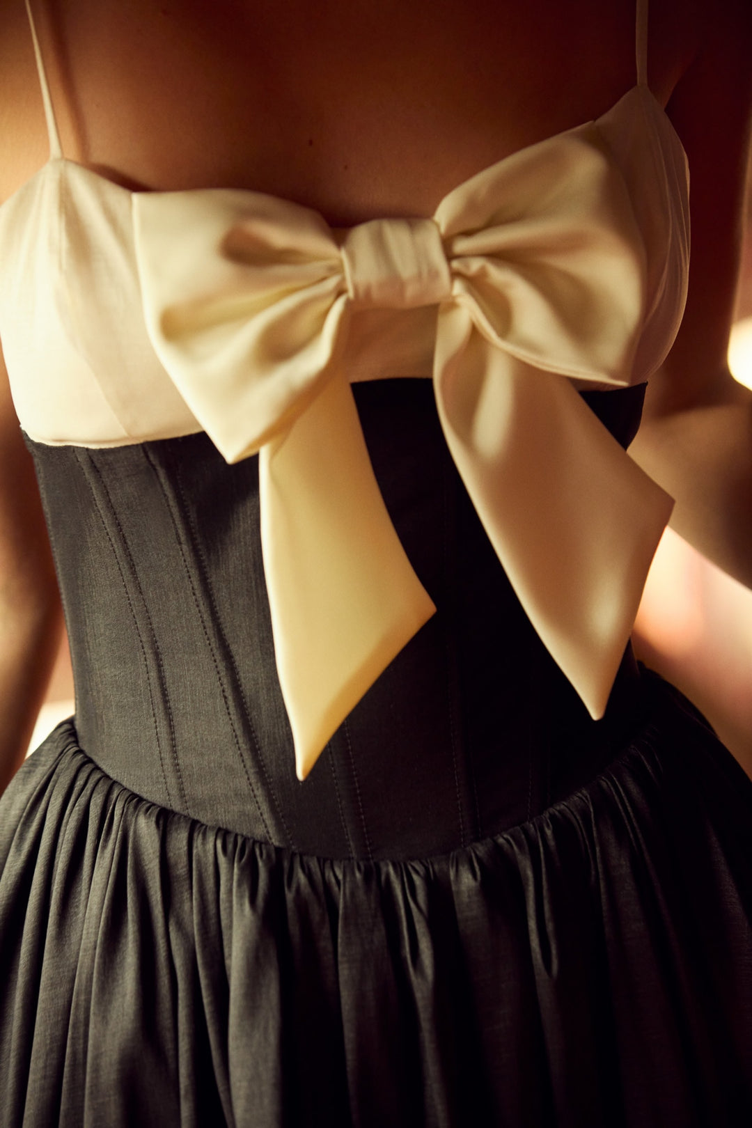 For Love and Lemons Emalie Taffeta Midi Dress - Black