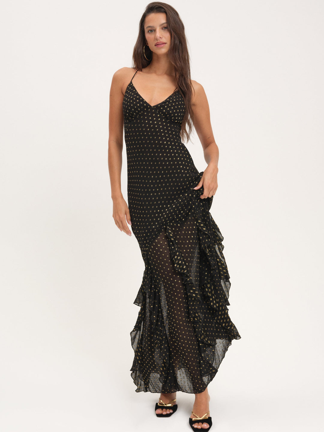 For Love and Lemons Elea Maxi Dress - Black
