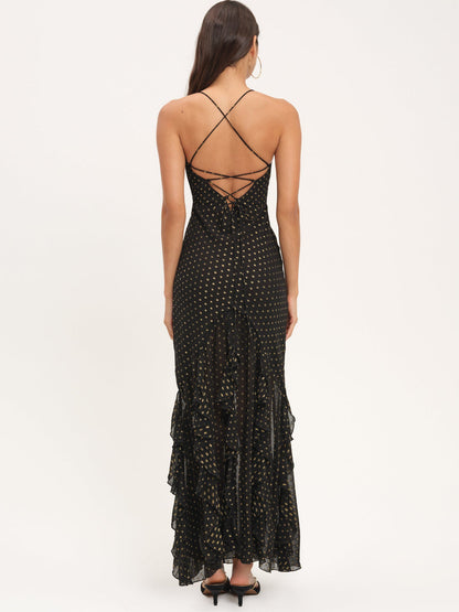 For Love and Lemons Elea Maxi Dress - Black