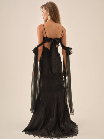 For Love and Lemons Rita Lace Gown - Black