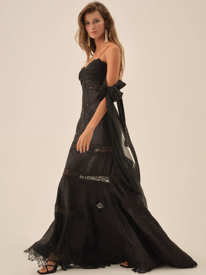 For Love and Lemons Rita Lace Gown - Black