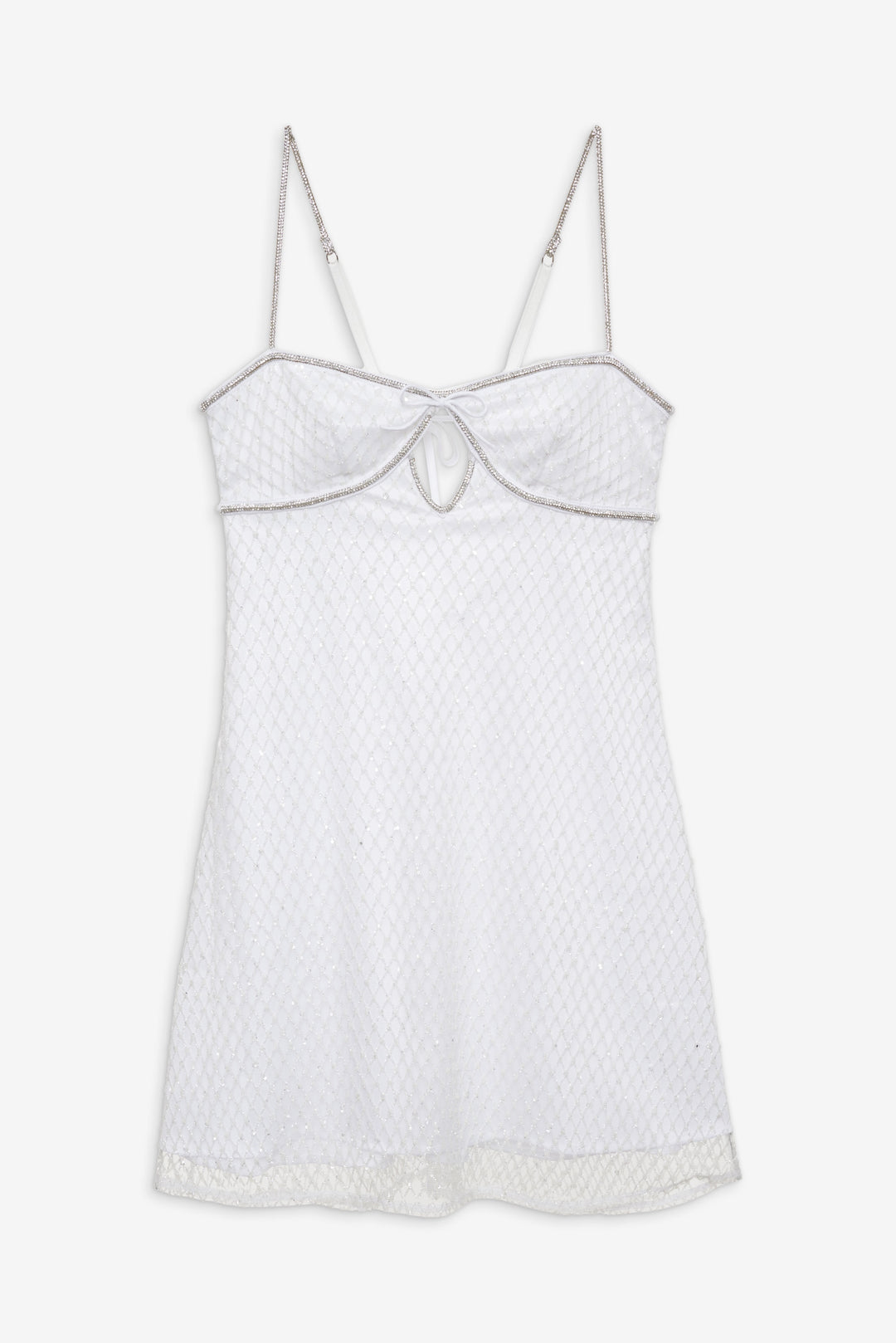 For Love and Lemons Glitter Slip Dress - White