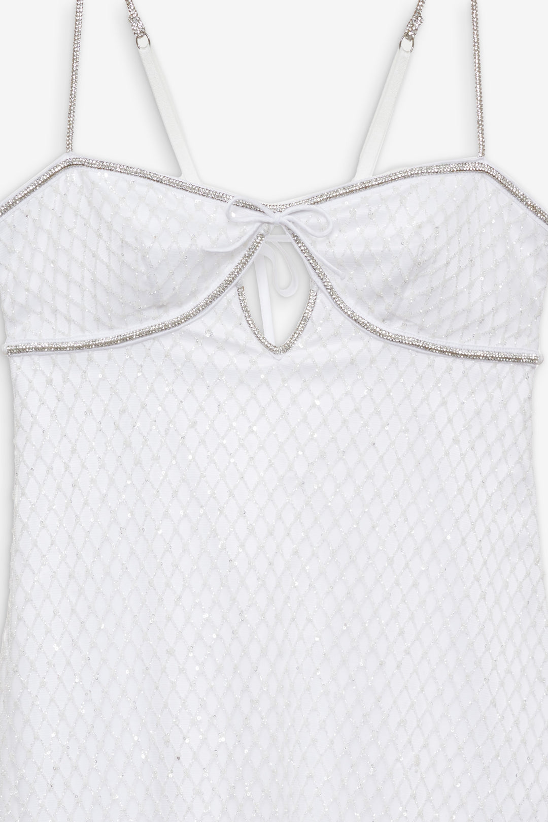 For Love and Lemons Glitter Slip Dress - White