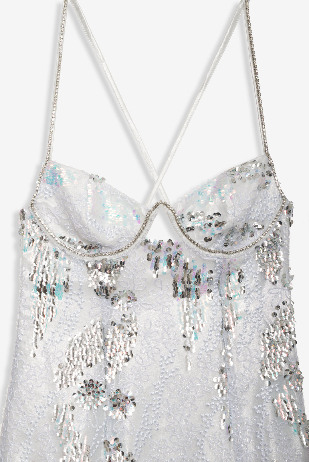 For Love and Lemons Opal Mini Dress - Silver