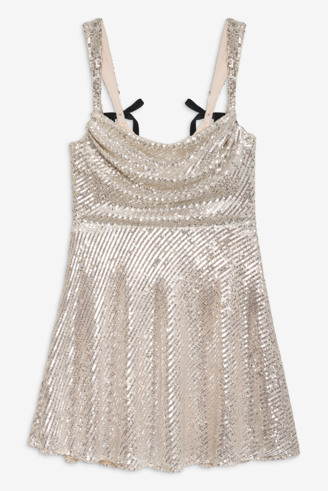 For Love and Lemons Candice Mini Dress - Silver
