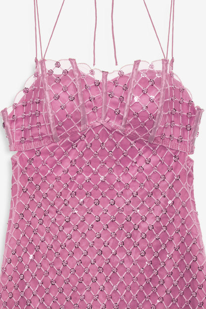For Love and Lemons Dazzle Me Slip Dress - Pink