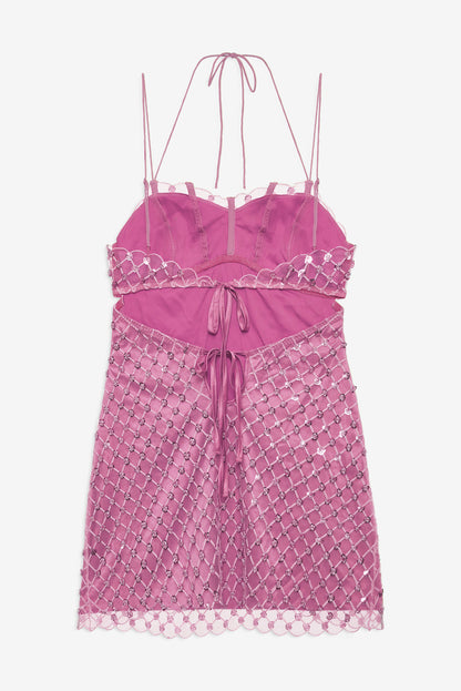 For Love and Lemons Dazzle Me Slip Dress - Pink