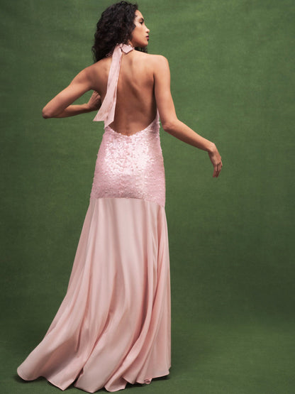 For Love and Lemons Kiersten Gown - Pink