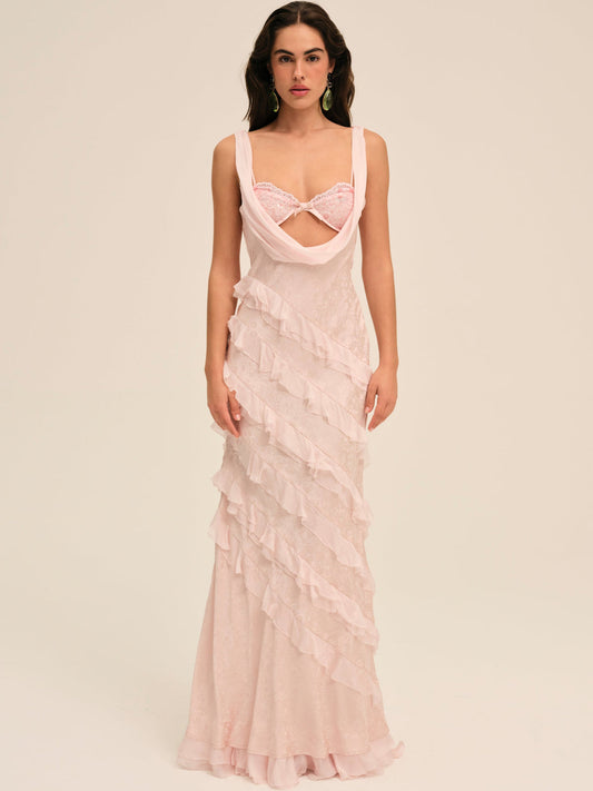 For Love and Lemons Florence Gown - Pink