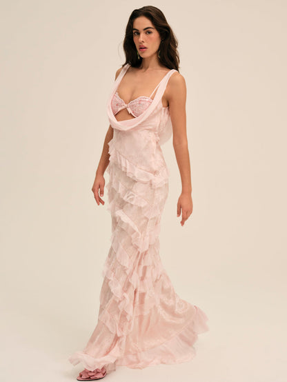 For Love and Lemons Florence Gown - Pink