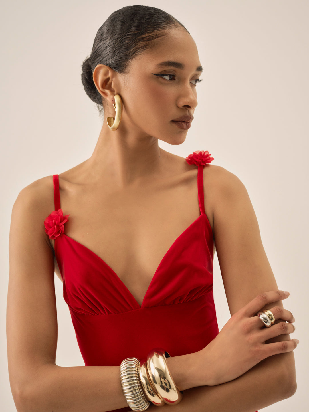 For Love and Lemons Huda Maxi Dress - Red