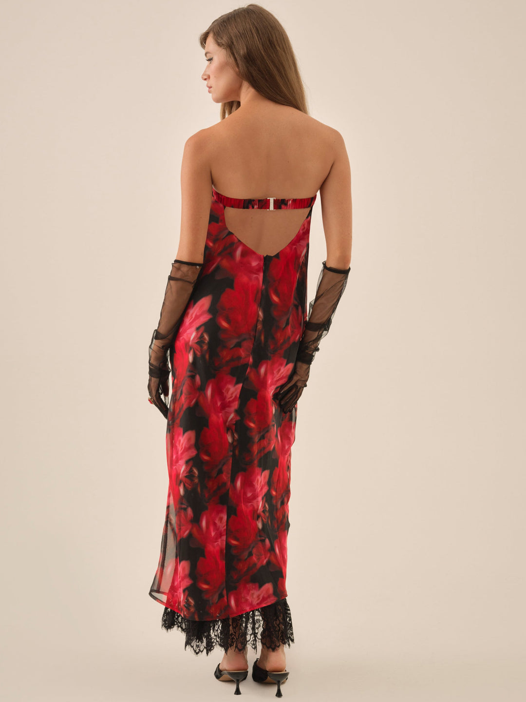 For Love and Lemons Dark Romance Maxi Dress - Red