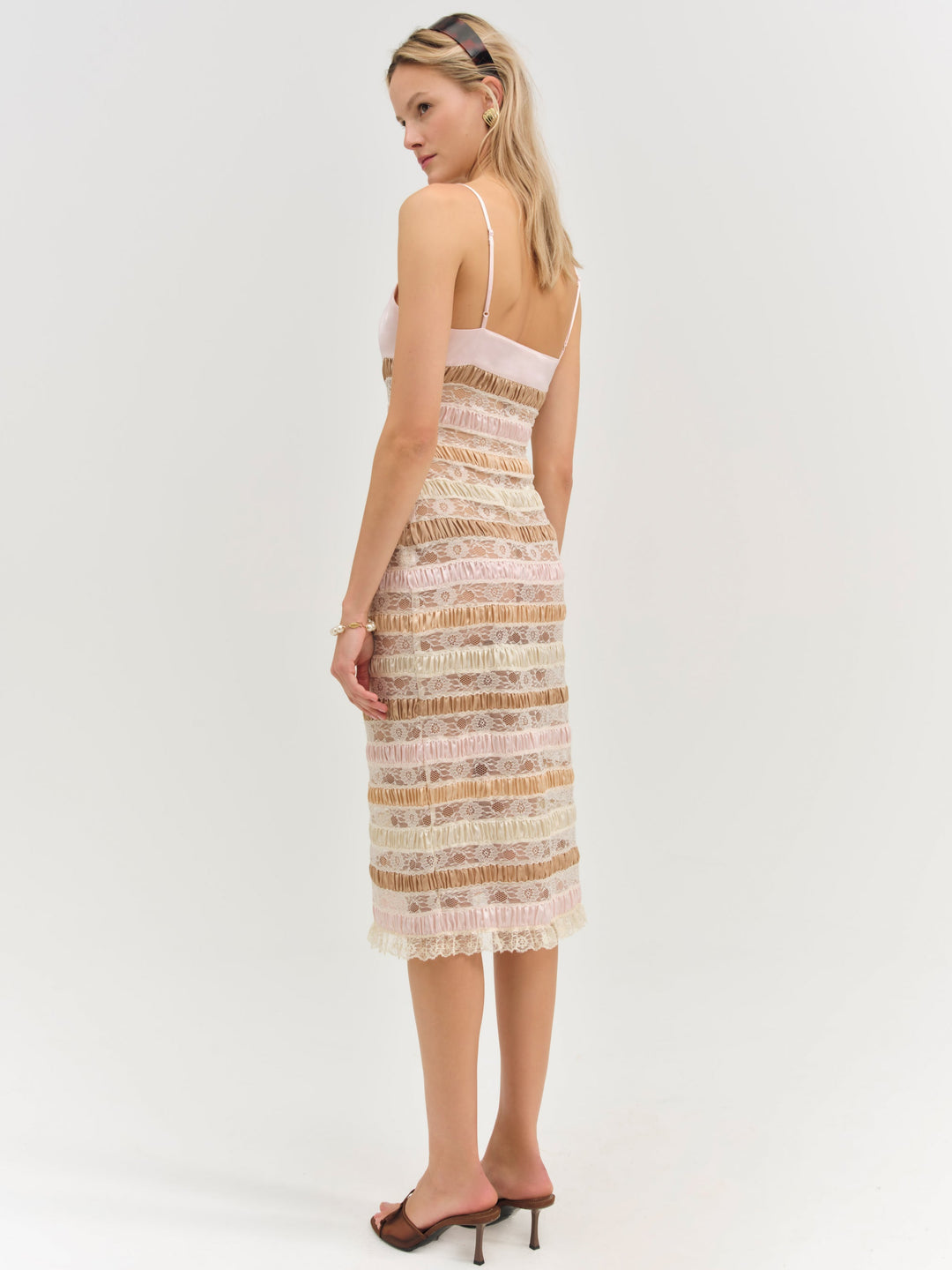 For Love and Lemons Layer Cake Midi Dress - Pink