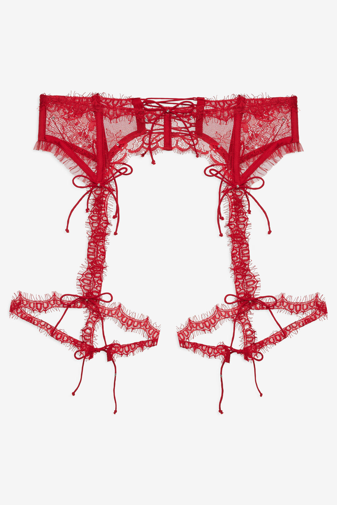 For Love and Lemons Sonja Garter Belt - Red