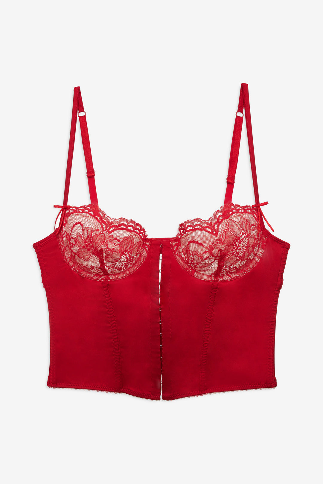 For Love and Lemons Fiona Lace Bustier - Red