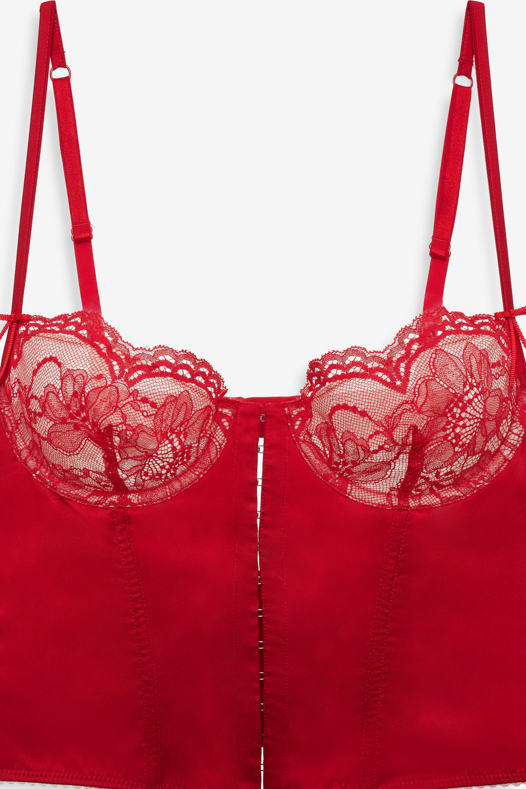 For Love and Lemons Fiona Lace Bustier - Red