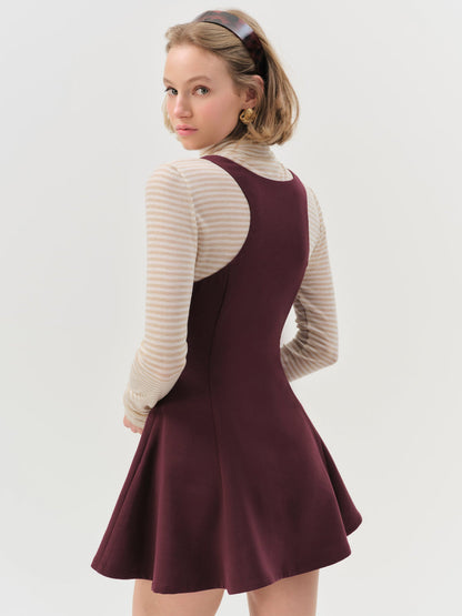 For Love and Lemons Selena Mini Dress - Burgundy