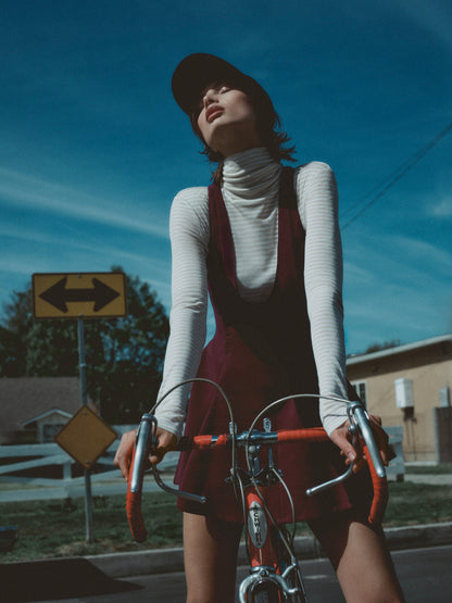 For Love and Lemons Selena Mini Dress - Burgundy