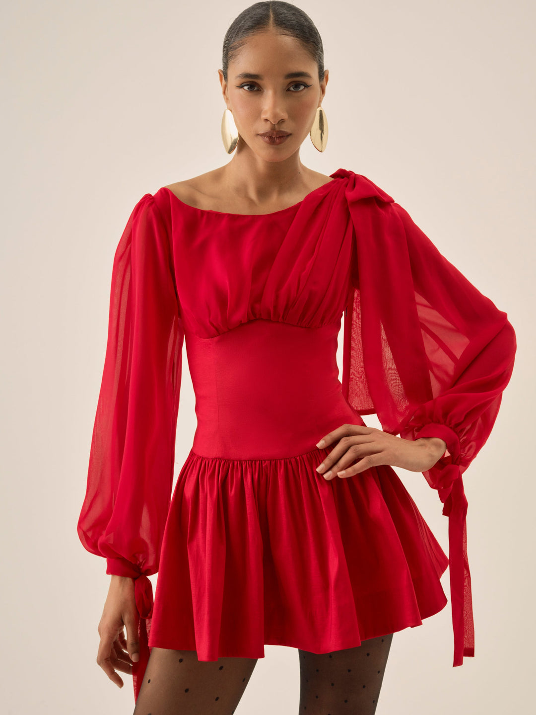 For Love and Lemons Lucia Mini Dress - Red