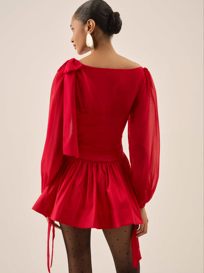 For Love and Lemons Lucia Mini Dress - Red