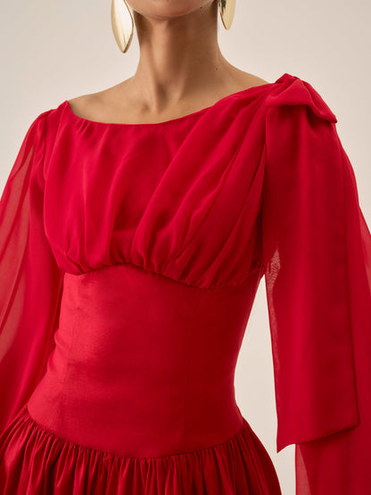 For Love and Lemons Lucia Mini Dress - Red
