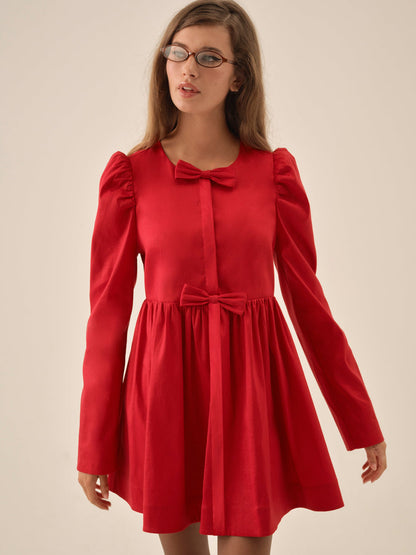 For Love and Lemons Lucia A-Line Mini Dress - Red