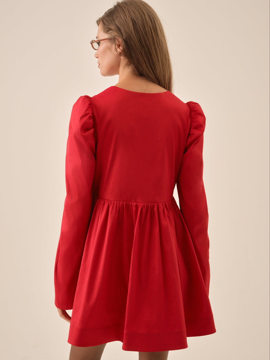 For Love and Lemons Lucia A-Line Mini Dress - Red