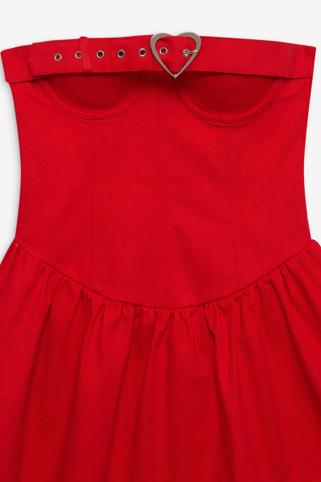 For Love and Lemons Lipstick Denim Mini Dress - Red